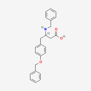 molecular formula C24H25NO3 B13706085 3-(Benzylamino)-4-[4-(benzyloxy)phenyl]butanoic Acid CAS No. 2135339-92-1