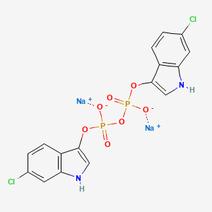 molecular formula C16H10Cl2N2Na2O7P2 B13706099 Bis(6-chloro-3-indoxyl)pyrophosphoric acid, disodium salt 