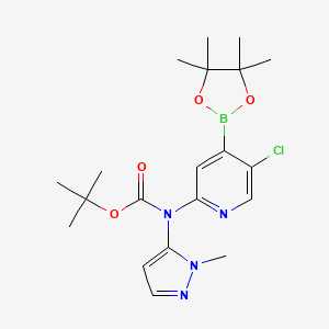 2-[Boc(1-methyl-5-pyrazolyl)amino]-5-chloropyridine-4-boronic Acid Pinacol Ester