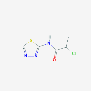 molecular formula C5H6ClN3OS B1370613 2-chloro-N-(1,3,4-thiadiazol-2-yl)propanamide CAS No. 1019456-17-7