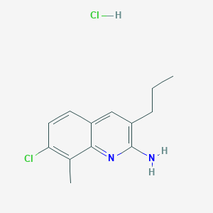 2-Amino-7-chloro-8-methyl-3-propylquinoline hydrochloride