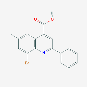 molecular formula C17H12BrNO2 B13706179 8-Bromo-6-methyl-2-phenylquinoline-4-carboxylic Acid 