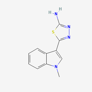 molecular formula C11H10N4S B13706187 2-Amino-5-(1-methyl-3-indolyl)-1,3,4-thiadiazole CAS No. 885521-91-5