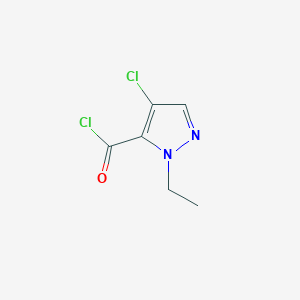 molecular formula C6H6Cl2N2O B1370621 4-chloro-1-ethyl-1H-pyrazole-5-carbonyl chloride CAS No. 1171932-05-0
