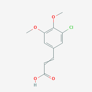 molecular formula C11H11ClO4 B13706218 3-(3-Chloro-4,5-dimethoxyphenyl)acrylic acid 