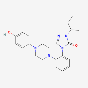 molecular formula C22H27N5O2 B13706231 1-sec-butyl-4-(2-(4-(4-hydroxyphenyl)piperazin-1-yl)phenyl)-1H-1,2,4-triazol-5(4H)-one 