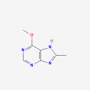 molecular formula C7H8N4O B13706234 6-Methoxy-8-methyl-9H-purine 