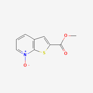 molecular formula C9H7NO3S B13706243 2-(Methoxycarbonyl)thieno[2,3-b]pyridine 7-oxide 