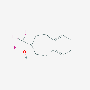 molecular formula C12H13F3O B13706249 7-(Trifluoromethyl)-6,7,8,9-tetrahydro-5H-benzo[7]annulen-7-ol 