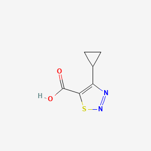 molecular formula C6H6N2O2S B1370627 4-Cyclopropyl-[1,2,3]thiadiazole-5-carboxylic acid CAS No. 183303-71-1