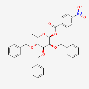 [(2S,3S,4S,5R)-6-methyl-3,4,5-tris(phenylmethoxy)oxan-2-yl] 4-nitrobenzoate