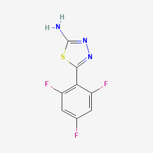 molecular formula C8H4F3N3S B13706304 5-(2,4,6-Trifluorophenyl)-1,3,4-thiadiazol-2-amine 