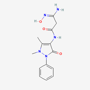 N-(1,5-Dimethyl-3-oxo-2-phenyl-2,3-dihydro-1H-pyrazol-4-yl)-2-(N-hydroxycarbamimidoyl)-acetamide