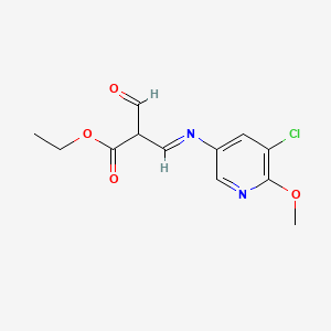 Ethyl 3-((5-chloro-6-methoxypyridin-3-YL)imino)-2-formylpropanoate