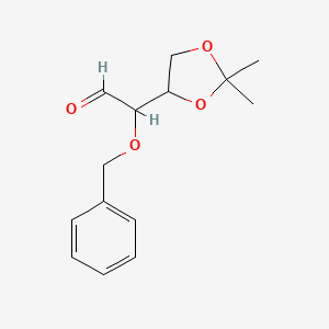 molecular formula C14H18O4 B13706336 Benzyloxy-(2,2-dimethyl-[1,3]dioxolan-4-YL)-acetaldehyde CAS No. 125512-36-9