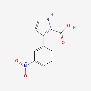 molecular formula C11H8N2O4 B13706379 3-(3-Nitrophenyl)-1H-pyrrole-2-carboxylic Acid 