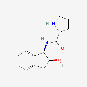 (2S)-N-((1R,2S)-2,3-dihydro-2-hydroxy-1H-inden-1-yl)pyrrolidine-2-carboxamide