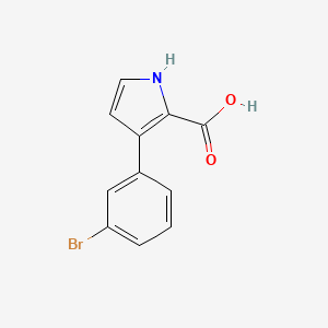 molecular formula C11H8BrNO2 B13706399 3-(3-bromophenyl)-1H-pyrrole-2-carboxylic acid 