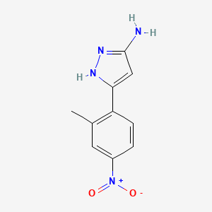 molecular formula C10H10N4O2 B13706403 3-Amino-5-(2-methyl-4-nitrophenyl)pyrazole 