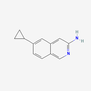 molecular formula C12H12N2 B13706422 3-Amino-6-cyclopropylisoquinoline 