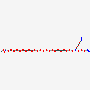 molecular formula C69H138N8O31 B13706428 N-(Boc-PEG23)-N-bis(PEG3-azide) 