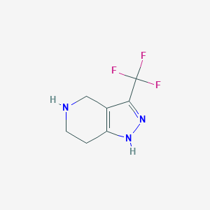 molecular formula C7H8F3N3 B1370643 3-(trifluoromethyl)-4,5,6,7-tetrahydro-1H-pyrazolo[4,3-c]pyridine CAS No. 743419-80-9