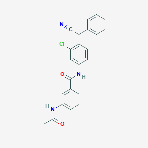 N-[3-Chloro-4-[cyano(phenyl)methyl]phenyl]-3-propionamidobenzamide