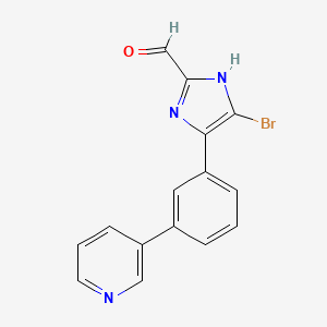 5-Bromo-4-[3-(3-pyridyl)phenyl]imidazole-2-carbaldehyde