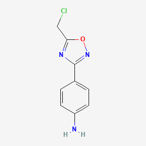 molecular formula C9H8ClN3O B1370649 4-(5-(氯甲基)-1,2,4-噁二唑-3-基)苯胺 CAS No. 6674-17-5