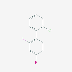 molecular formula C12H7ClFI B13706496 2'-Chloro-4-fluoro-2-iodo-1,1'-biphenyl 