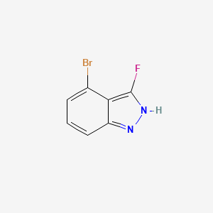 molecular formula C7H4BrFN2 B13706555 4-Bromo-3-fluoro-1H-indazole 