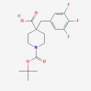 molecular formula C18H22F3NO4 B13706562 1-Boc-4-(3,4,5-trifluorobenzyl)piperidine-4-carboxylic Acid 