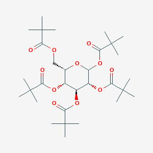 molecular formula C31H52O11 B13706568 [(2S,3R,4S,5R)-3,4,5,6-tetrakis(2,2-dimethylpropanoyloxy)oxan-2-yl]methyl 2,2-dimethylpropanoate 