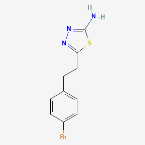 molecular formula C10H10BrN3S B13706575 2-Amino-5-(4-bromophenethyl)-1,3,4-thiadiazole 