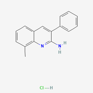 molecular formula C16H15ClN2 B13706605 2-Amino-8-methyl-3-phenylquinoline hydrochloride CAS No. 1171690-15-5