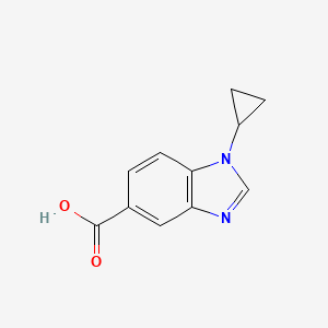 molecular formula C11H10N2O2 B1370661 1-Cyclopropyl-1,3-benzodiazole-5-carboxylic acid CAS No. 887350-88-1