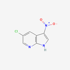 molecular formula C7H4ClN3O2 B1370664 5-氯-3-硝基-1H-吡咯并[2,3-b]吡啶 CAS No. 1033463-33-0