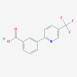 molecular formula C13H8F3NO2 B1370665 3-[5-(三氟甲基)吡啶-2-基]苯甲酸 CAS No. 946409-32-1