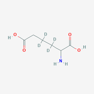 molecular formula C6H11NO4 B13706651 2-Aminohexanedioic Acid-d6 