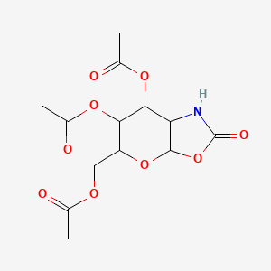 (6,7-Diacetyloxy-2-oxo-1,3a,5,6,7,7a-hexahydropyrano[3,2-d][1,3]oxazol-5-yl)methyl acetate