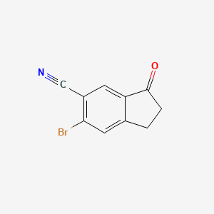 6-Bromo-3-oxo-2,3-dihydro-1H-indene-5-carbonitrile