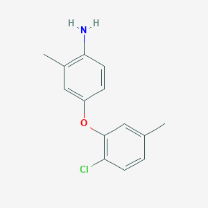 molecular formula C14H14ClNO B1370678 4-(2-氯-5-甲基苯氧基)-2-甲基苯胺 CAS No. 946785-98-4