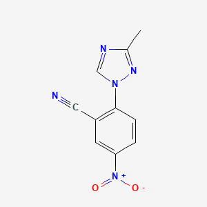 molecular formula C10H7N5O2 B13706788 2-(3-methyl-1H-1,2,4-triazol-1-yl)-5-nitrobenzonitrile 