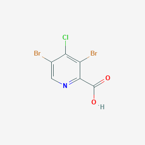 molecular formula C6H2Br2ClNO2 B1370682 3,5-二溴-4-氯吡啶甲酸 CAS No. 698393-07-6