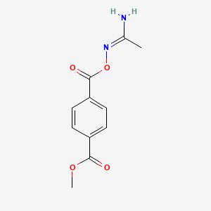 molecular formula C11H12N2O4 B13706824 1-(E)-(1-aminoethylidene)amino 4-methyl benzene-1,4-dicarboxylate 