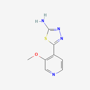 molecular formula C8H8N4OS B13706861 2-Amino-5-(3-methoxy-4-pyridyl)-1,3,4-thiadiazole 