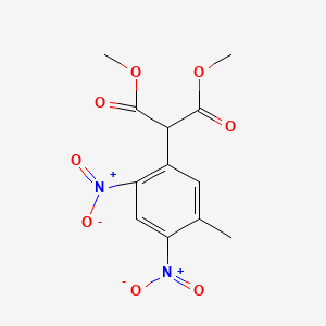 molecular formula C12H12N2O8 B1370689 Dimethyl 2-(5-methyl-2,4-dinitrophenyl)malonate CAS No. 941294-15-1