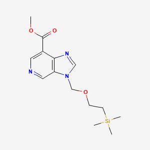 molecular formula C14H21N3O3Si B13706893 Methyl 3-((2-(trimethylsilyl)ethoxy)methyl)-3H-imidazo[4,5-c]pyridine-7-carboxylate 