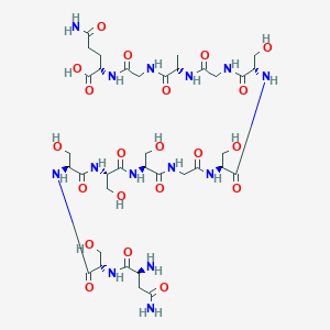 molecular formula C36H60N14O21 B137069 Msh, gamma, (15-26) CAS No. 125636-77-3