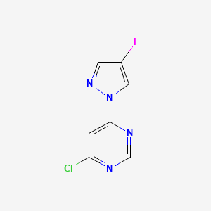 molecular formula C7H4ClIN4 B1370690 4-Chloro-6-(4-iodo-1H-pyrazol-1-yl)pyrimidine CAS No. 957035-27-7